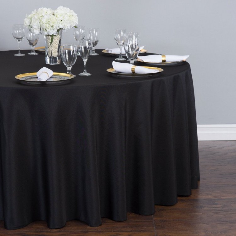 Linens Black 90 Round